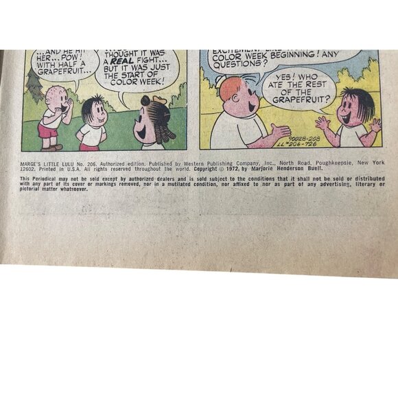 Whitman Marges Little Lulu At Summer Camp Comic Book #206 Issue Vintage 1972 - Picture 2 of 6